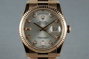 2000 Rolex 18K Rose Gold Day-Date 118235 with Diamond Dial