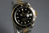 1991 Rolex 18K/SS Submariner 16613 with Box and Papers