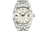 1972 Rolex DateJust 1601 with No Lume Silver Linen Sigma Dial