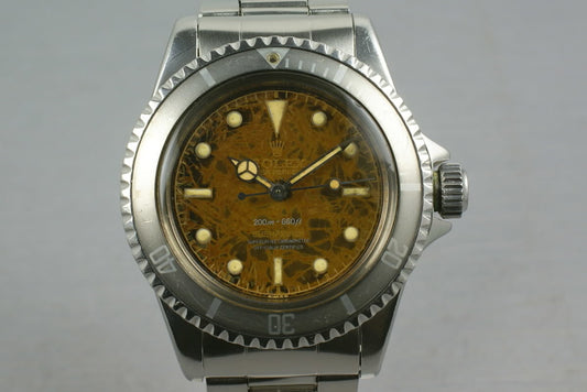 1959 Rolex Submariner 5512 4 line gilt chapter ring PCG Tropical Dial