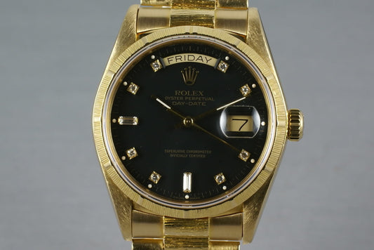 President 18078  bark finish with black factory Diamond Dial