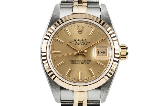 1993 Rolex Ladies Two Tone DateJust 69173 with Box and Papers