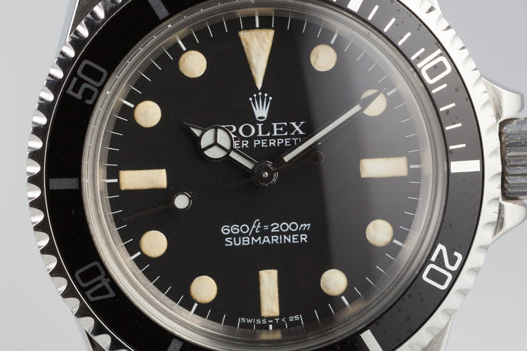 1977 Rolex Submariner 5513 with Mark 1 Maxi Dial with Box and Papers