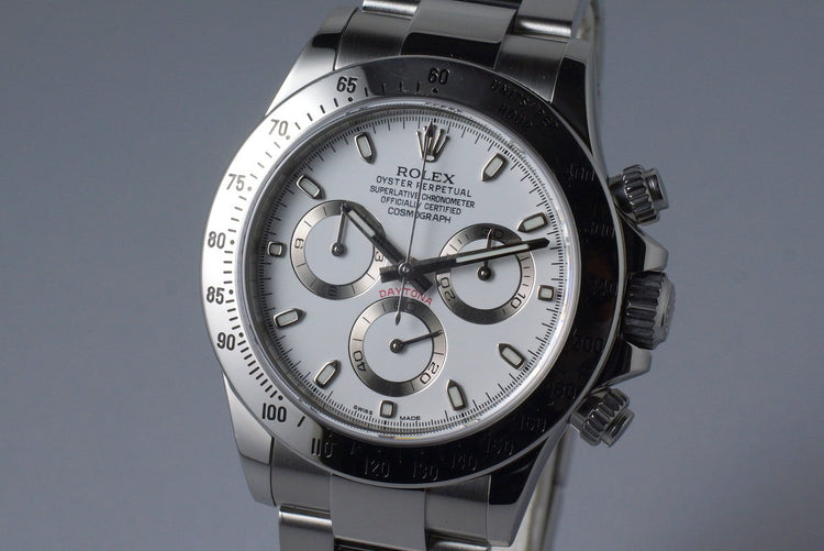2015 Rolex Daytona 116520 White Dial with Box and Papers