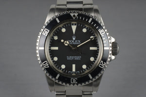 1983 Rolex Submariner 5513 with Mark V Maxi Dial