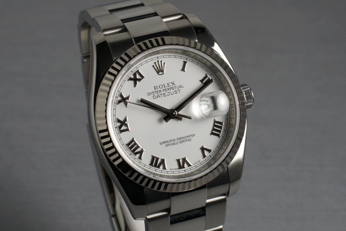 HQ Milton - 2006 Rolex DateJust 116234 with White Roman Numeral