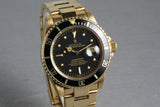 1980 Submariner 18K  16808 Black Nipple Dial with RSC Service Papers