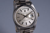 1978 Rolex WG Day-Date 1803 Silver Dial