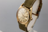 1969 Rolex 18K YG DateJust 1601 with No Lume Champagne Dial