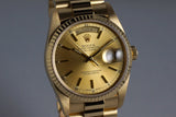 1989 Rolex YG Day-Date 18238 Champagne Dial with RSC Papers