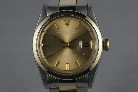 1976 Rolex Two Tone DateJust 1600 with Brown Dial