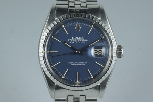 1971 Rolex DateJust 1603 Matte Blue Dial