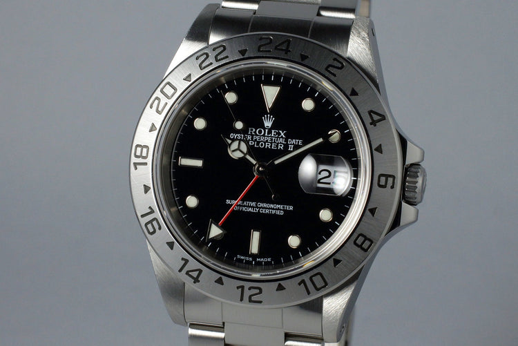 1999 Rolex Explorer II 16570 Black Dial with RSC Papers