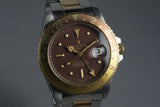 1967 Rolex Two Tone GMT 1675 Root Beer Dial with Service Papers