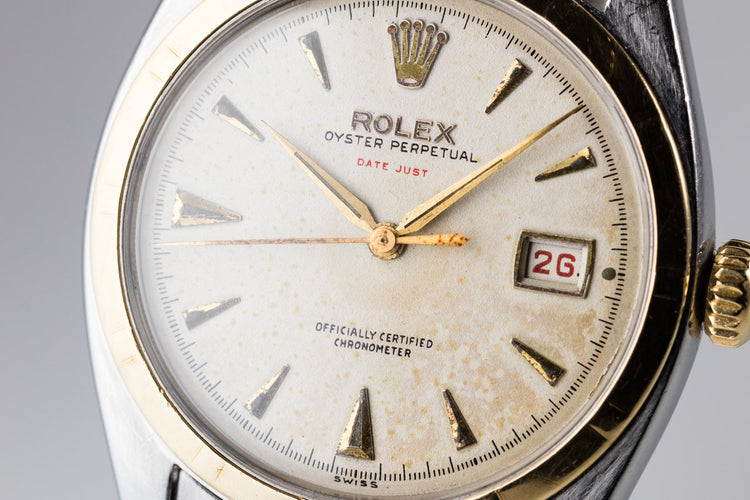 Rolex Vintage 1953 Two Tone DateJust 6155 with Purchase Papers