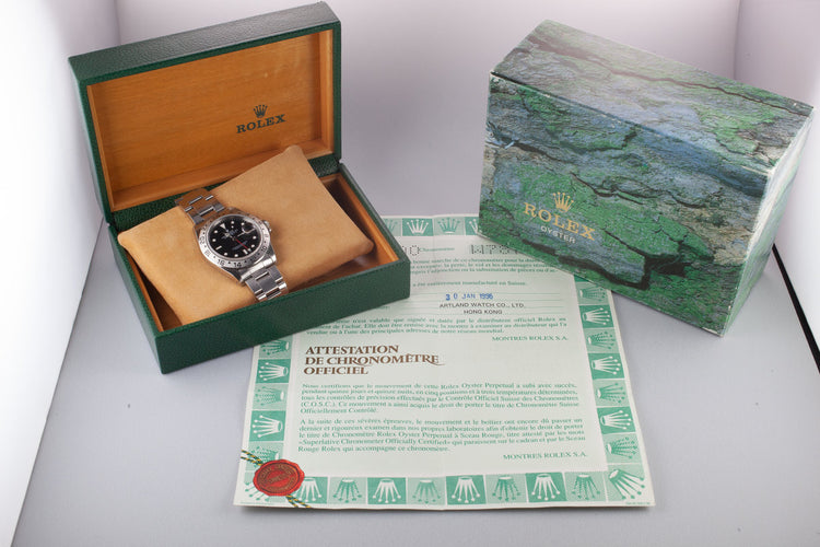 1995 Rolex Explorer II 16570 Black Dial with Box and Papers