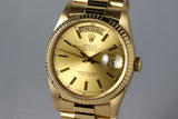 1995 Rolex YG Day-Date 18238 Champagne Dial with Box and Papers