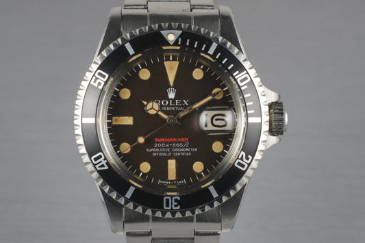 1969 Rolex Red Submariner 1680 Meters First Mark II BROWN Dial with Box and Papers