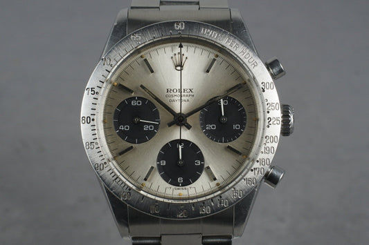 1964 Rolex Daytona Ref 6239 Silver Small Daytona Dial with Box and Papers