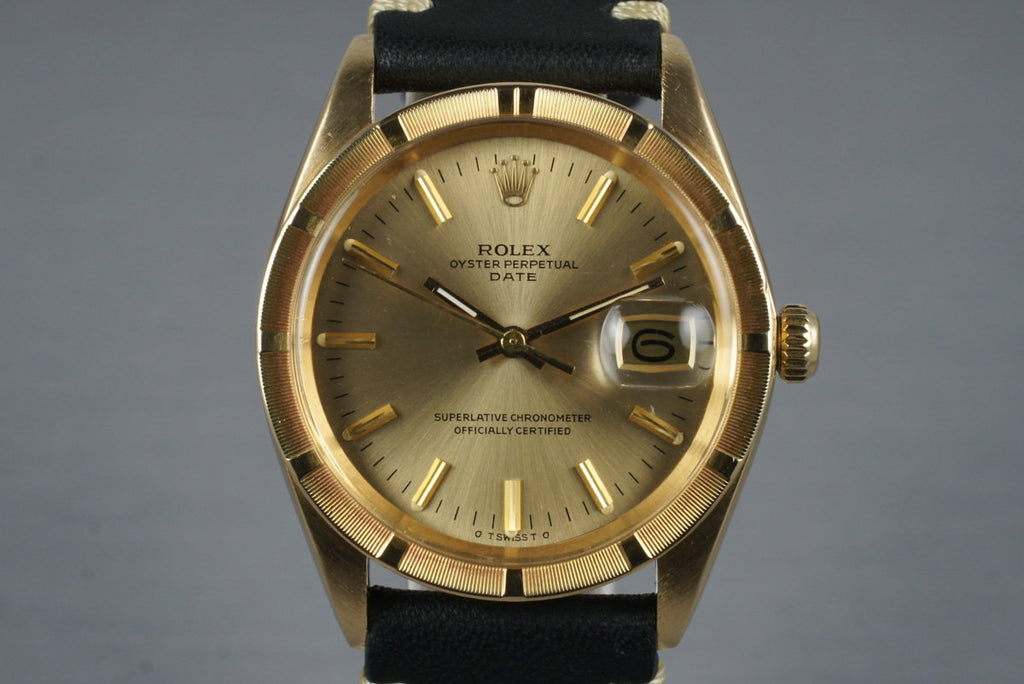 1977 Rolex 18K Date 1501 with Champagne Sigma Dial