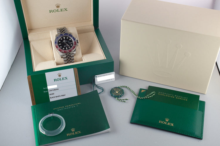 2018 Rolex Ceramic GMT-Master II 126710 BLRO with Box and Papers