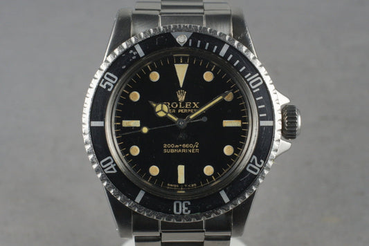 1964 Rolex Submariner Ref: 5513 PCG with Glossy Gilt Dial & Service Papers