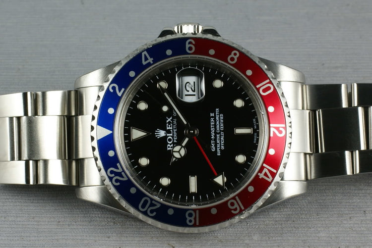Rolex GMT Ref: 16710  F serial with Box and Papers