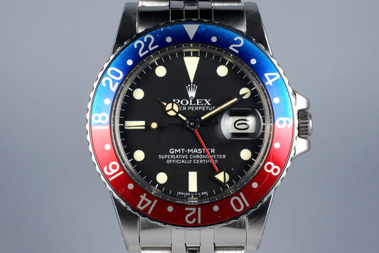 1981 Rolex GMT 16750 Matte Dial with Box and Papers