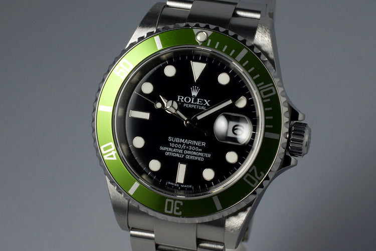 2006 Rolex Green Submariner 16610V