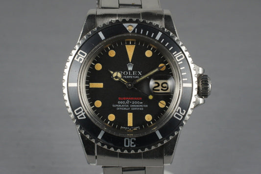 1970 Rolex Red Submariner 1680 Mark IV Dial