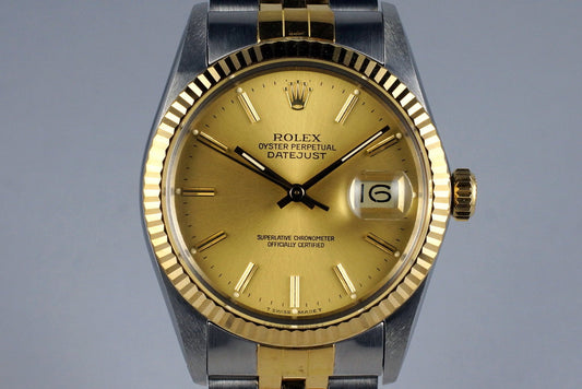 1988 Rolex Two Tone DateJust 16013 Champagne Dial