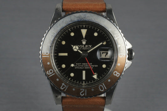 1963 Rolex GMT 1675 PCG Gilt Chapter Ring