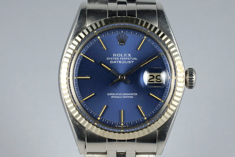 1972 Rolex DateJust 1601 Blue Dial