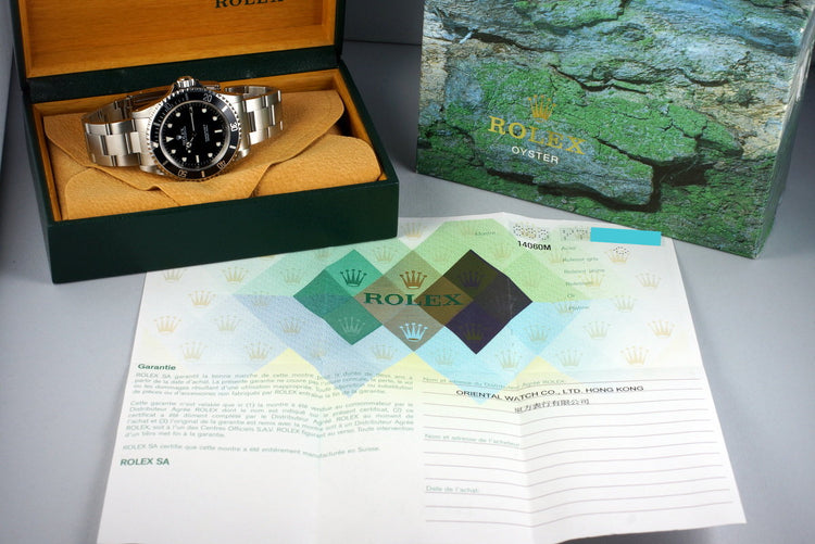 2002 Rolex Submariner 14060M with Box and Papers