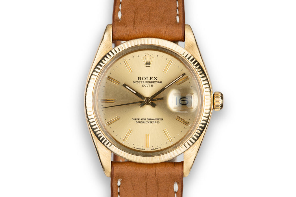 1978 Rolex 18K YG Date with Champagne Dial