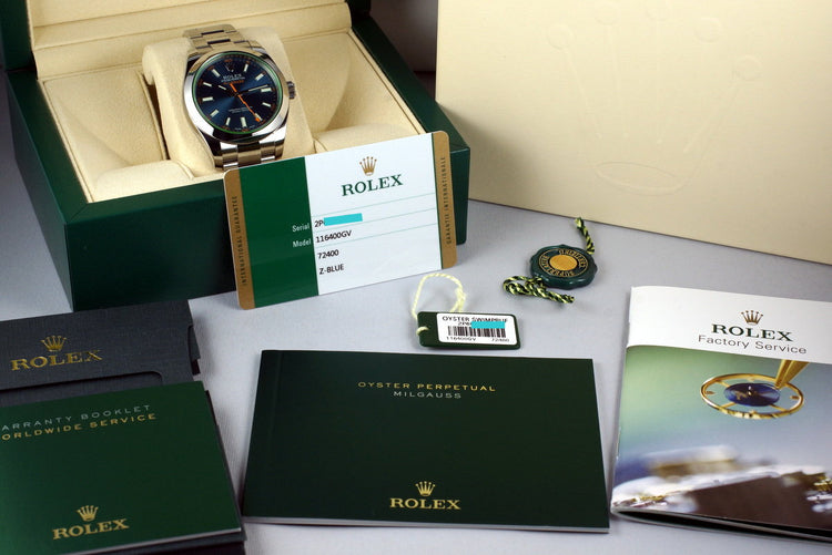 2016 Rolex Milgauss 116400GV with Box and Papers