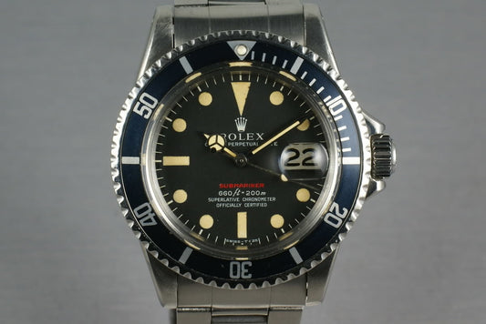 Rolex Red Submariner Ref: 1680 with Box and Papers