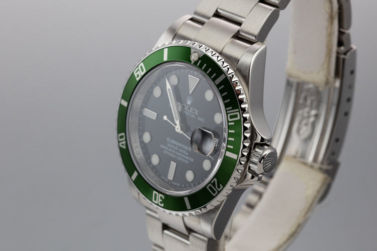 2007 Rolex Green Submariner 16610 with Box