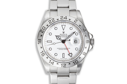 2002 Unpolished Rolex Explorer II 16570 Polar Dial