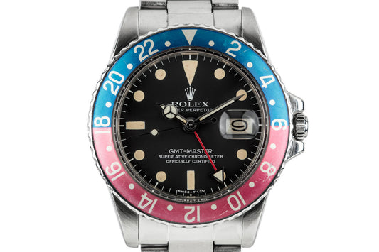 1977 Rolex GMT-Master 1675 with "Pepsi" Bezel Insert