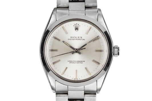 1981 Rolex Oyster Perpetual 1002 SIlver Dial