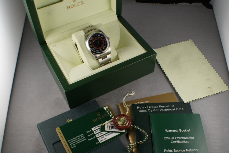 Rolex Oyster 116000 Concentric Orange and Black Dial