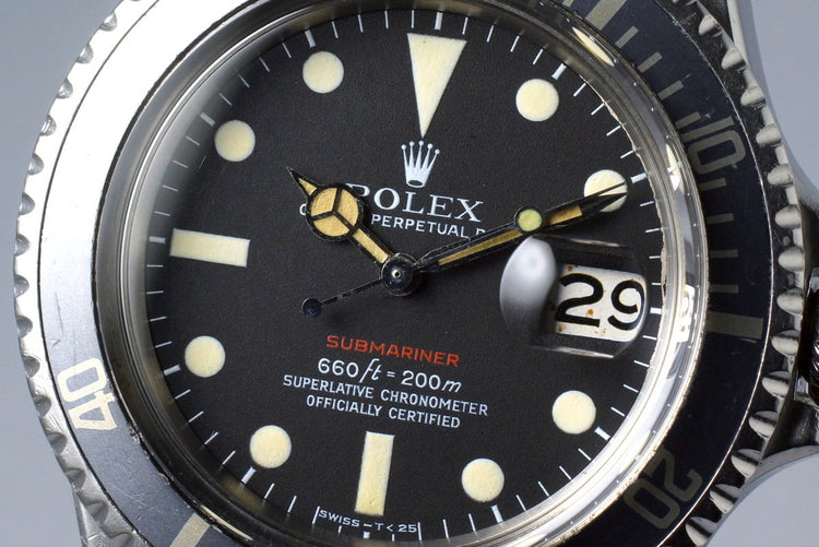 1970 Rolex Red Submariner 1680 Mark V Dial with RSC Papers