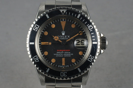 1970 Rolex Red Submariner 1680 Mark IV