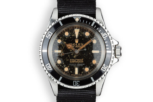 1965 Rolex Submariner 5512 with Meters First Gilt Spider Cracked Dial