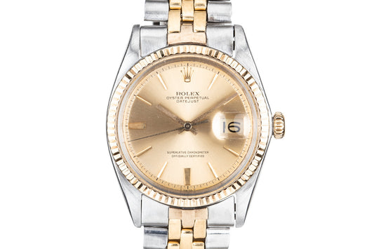 1967 Rolex TwoTone DateJust 1601 with Gold No Lume Dial