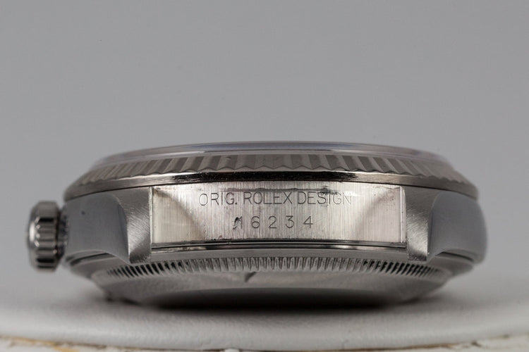 1995 Rolex DateJust 16234 Factory Silver Diamond Dial