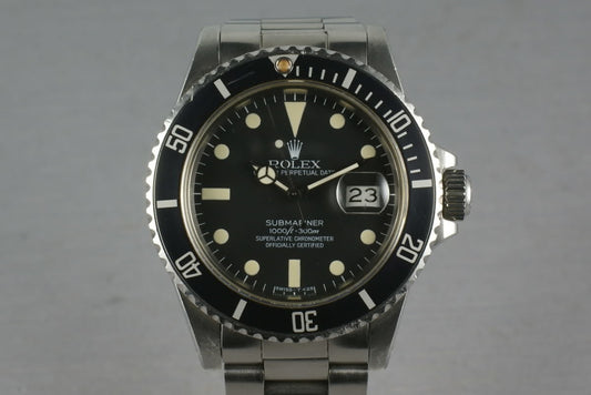 Rolex Submariner 16800 Fantastic Matte dial and Unpolished case
