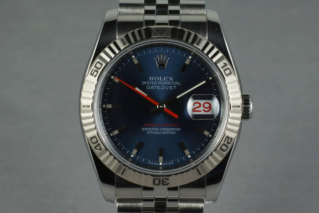 2005 Rolex DateJust 116264 Turn-O-Graph with Navy Dial