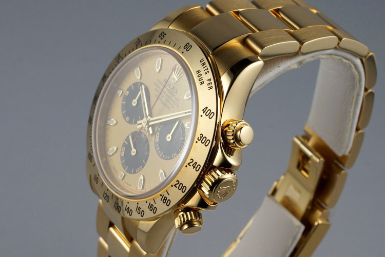 2006 Rolex YG Daytona 116528 with Box and Papers
